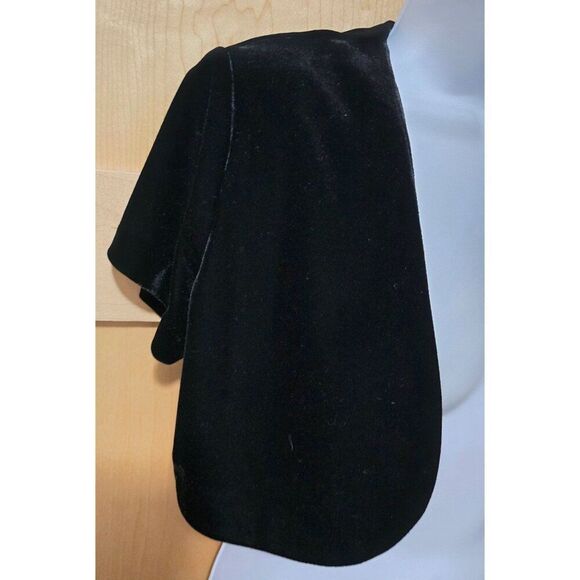 Velvet Black Short Sleeve Bolero Jacket Shrug For Women Size M By Tiana B - Picture 5 of 10